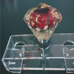 Resin Rose Wine Stopper